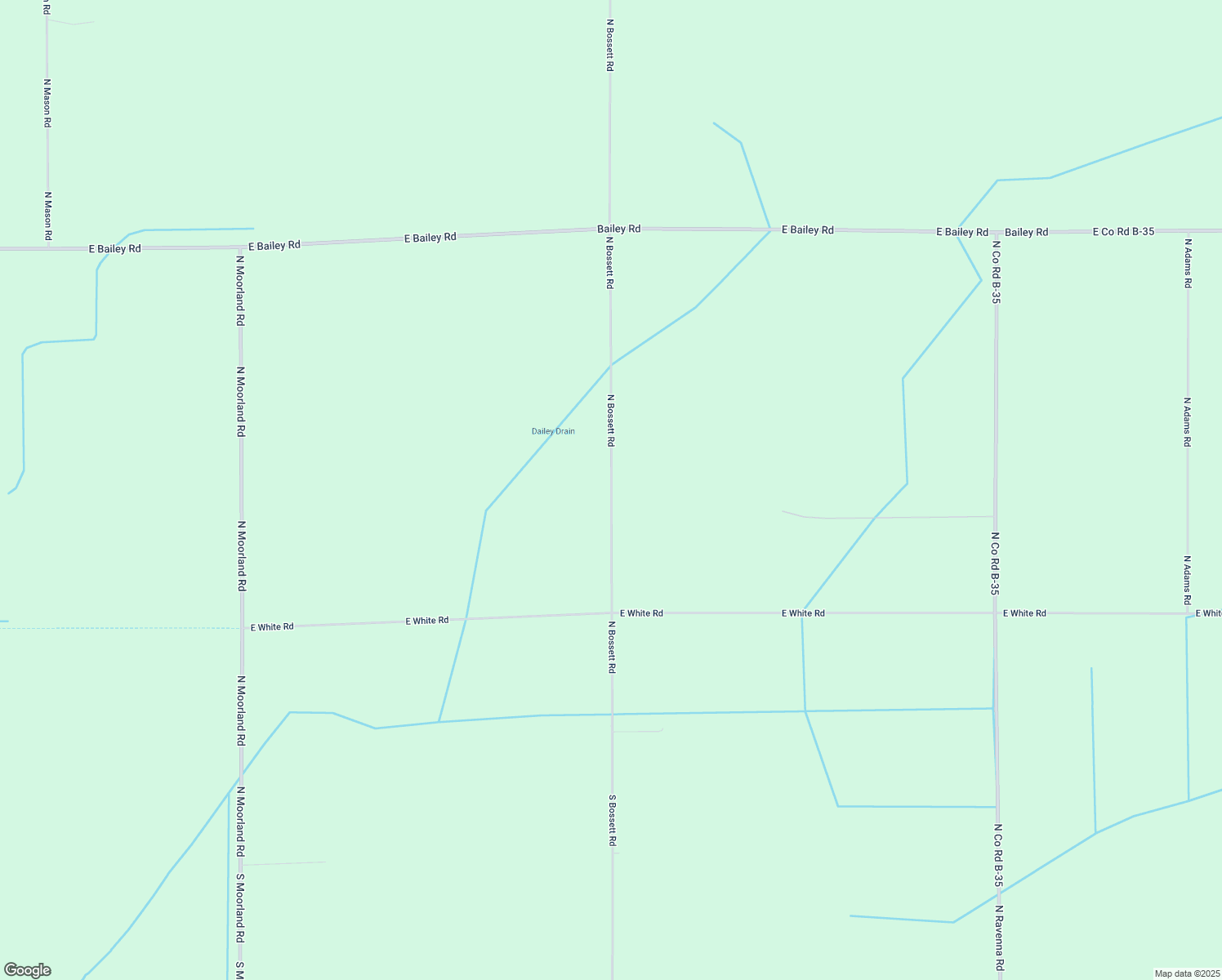 map of restaurants, bars, coffee shops, grocery stores, and more near 855 North Bossett Road in Ravenna