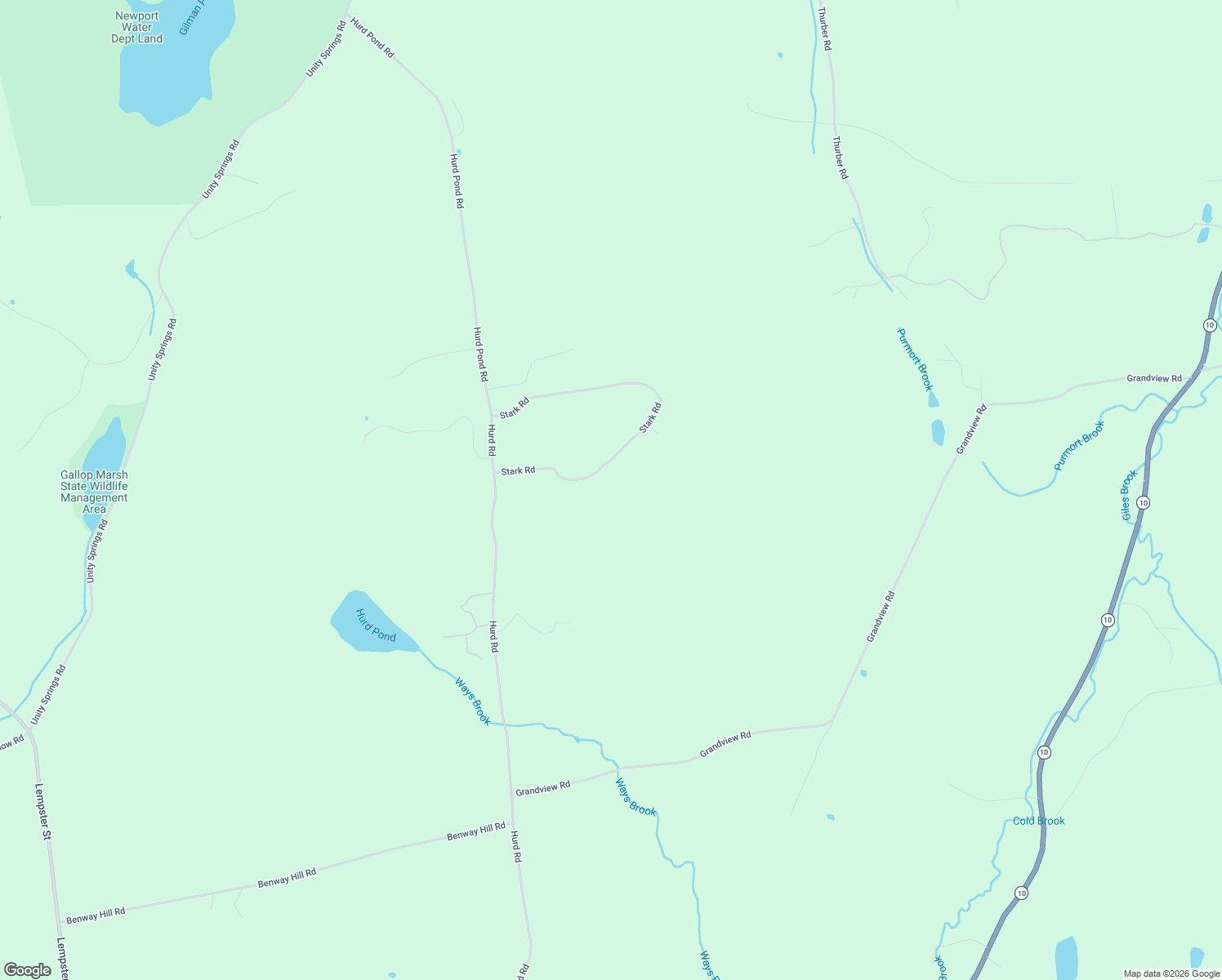 map of restaurants, bars, coffee shops, grocery stores, and more near Stark Road in Lempster