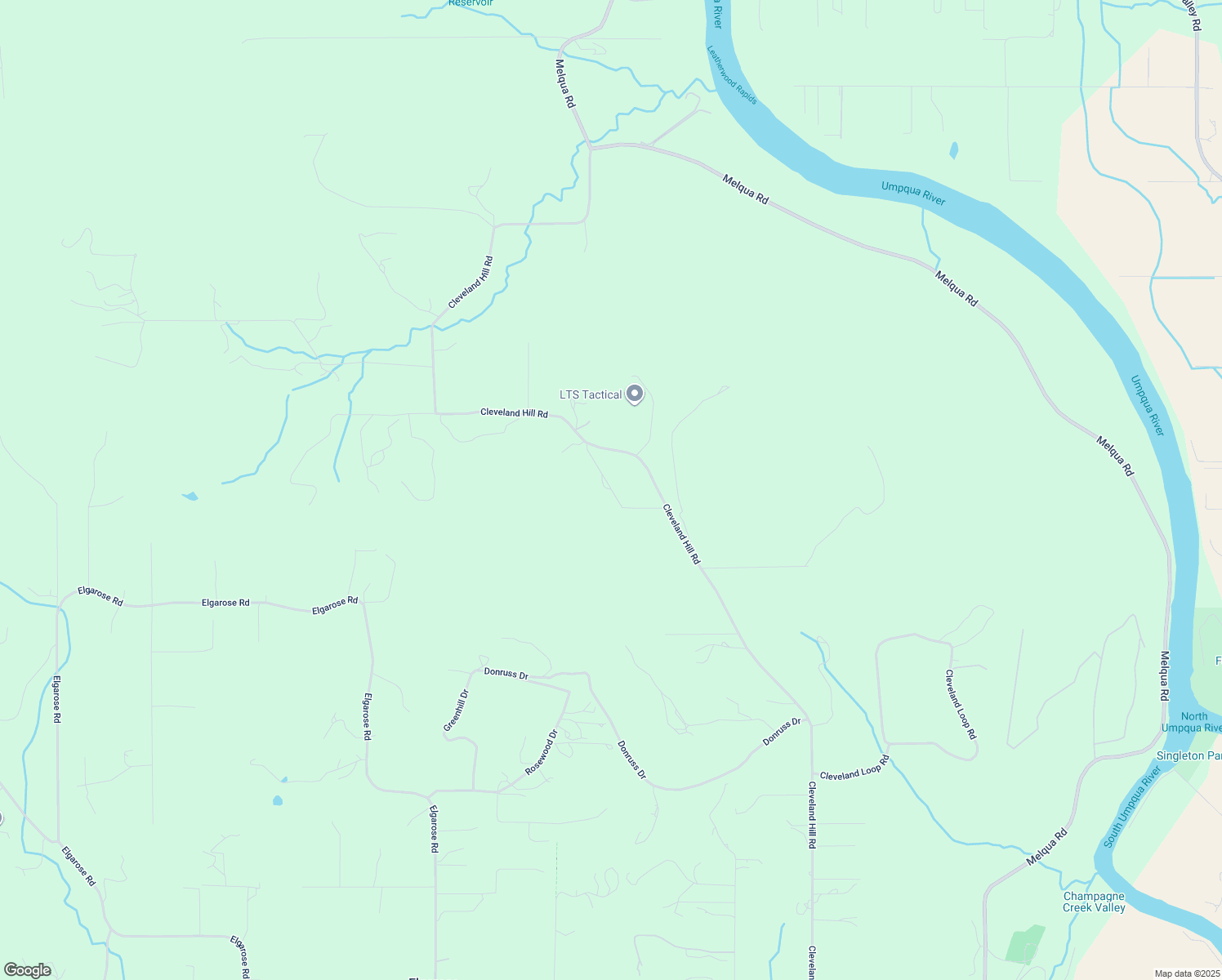 map of restaurants, bars, coffee shops, grocery stores, and more near 379 Oak Way in Roseburg