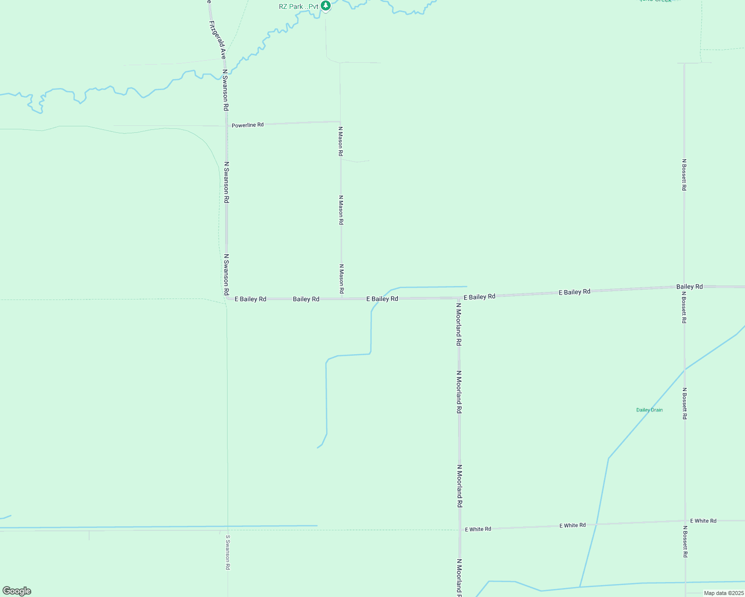 map of restaurants, bars, coffee shops, grocery stores, and more near 10108 Bailey Road in Ravenna
