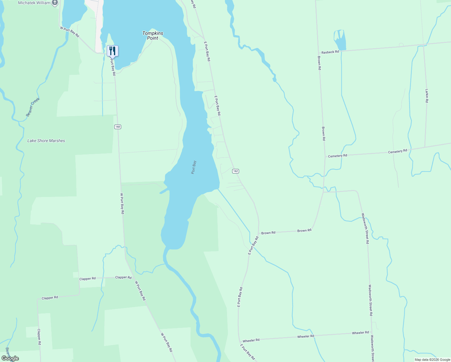 map of restaurants, bars, coffee shops, grocery stores, and more near 7755 Dove Rd in Wolcott