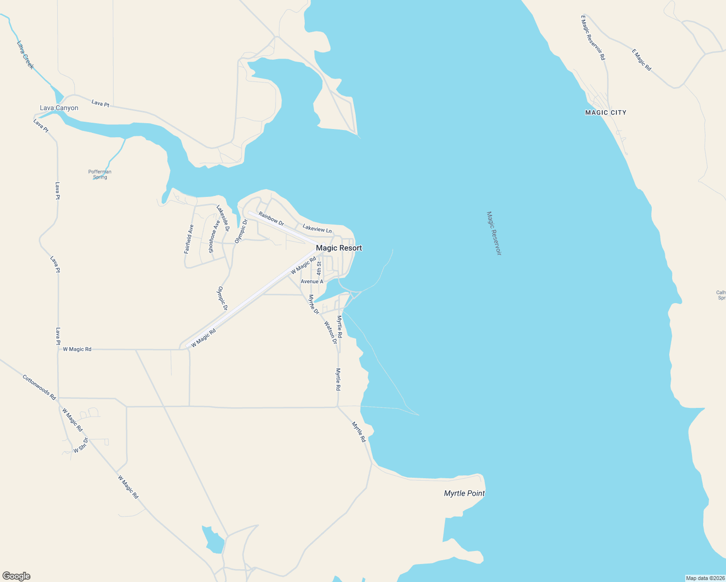 map of restaurants, bars, coffee shops, grocery stores, and more near Myrtle Drive in Blaine County