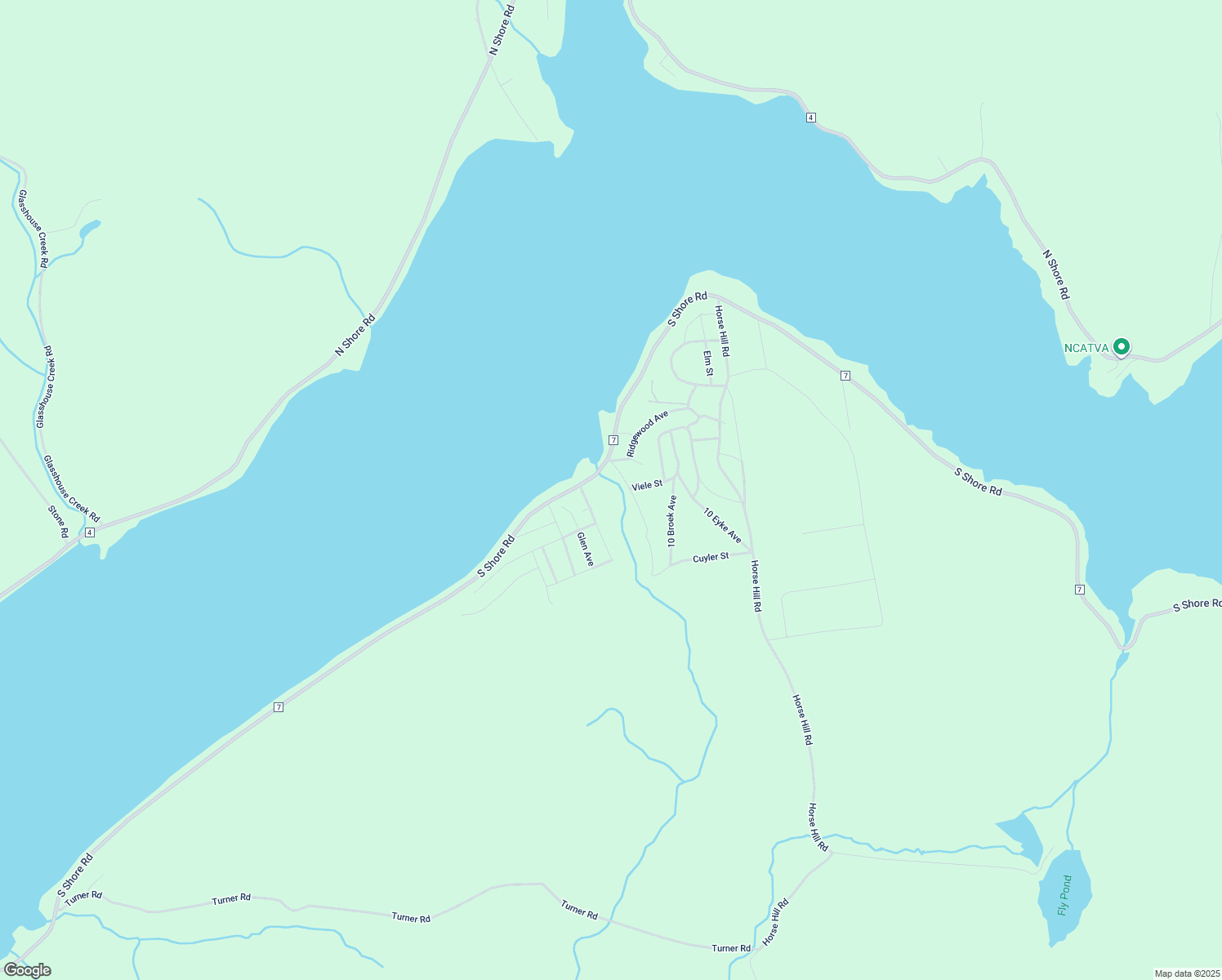 map of restaurants, bars, coffee shops, grocery stores, and more near 7 Viele Street in Hadley