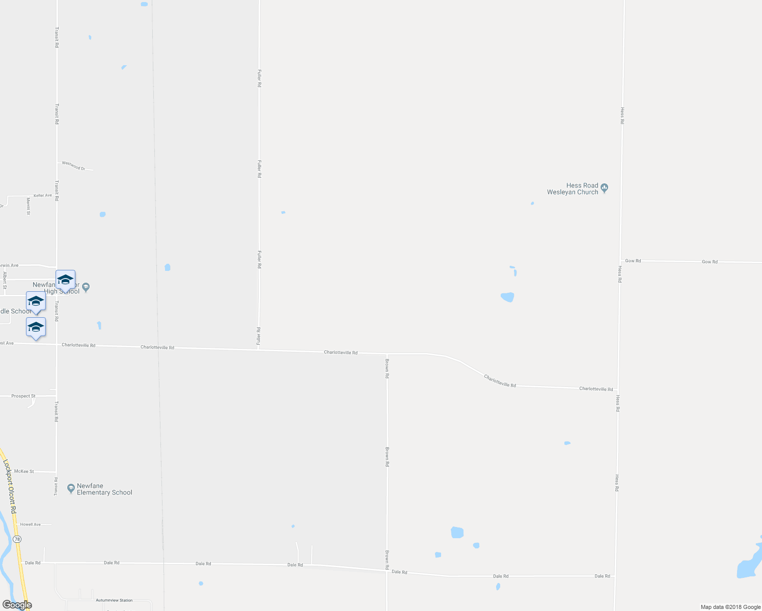 map of restaurants, bars, coffee shops, grocery stores, and more near 6539 Charlotteville Road in Newfane