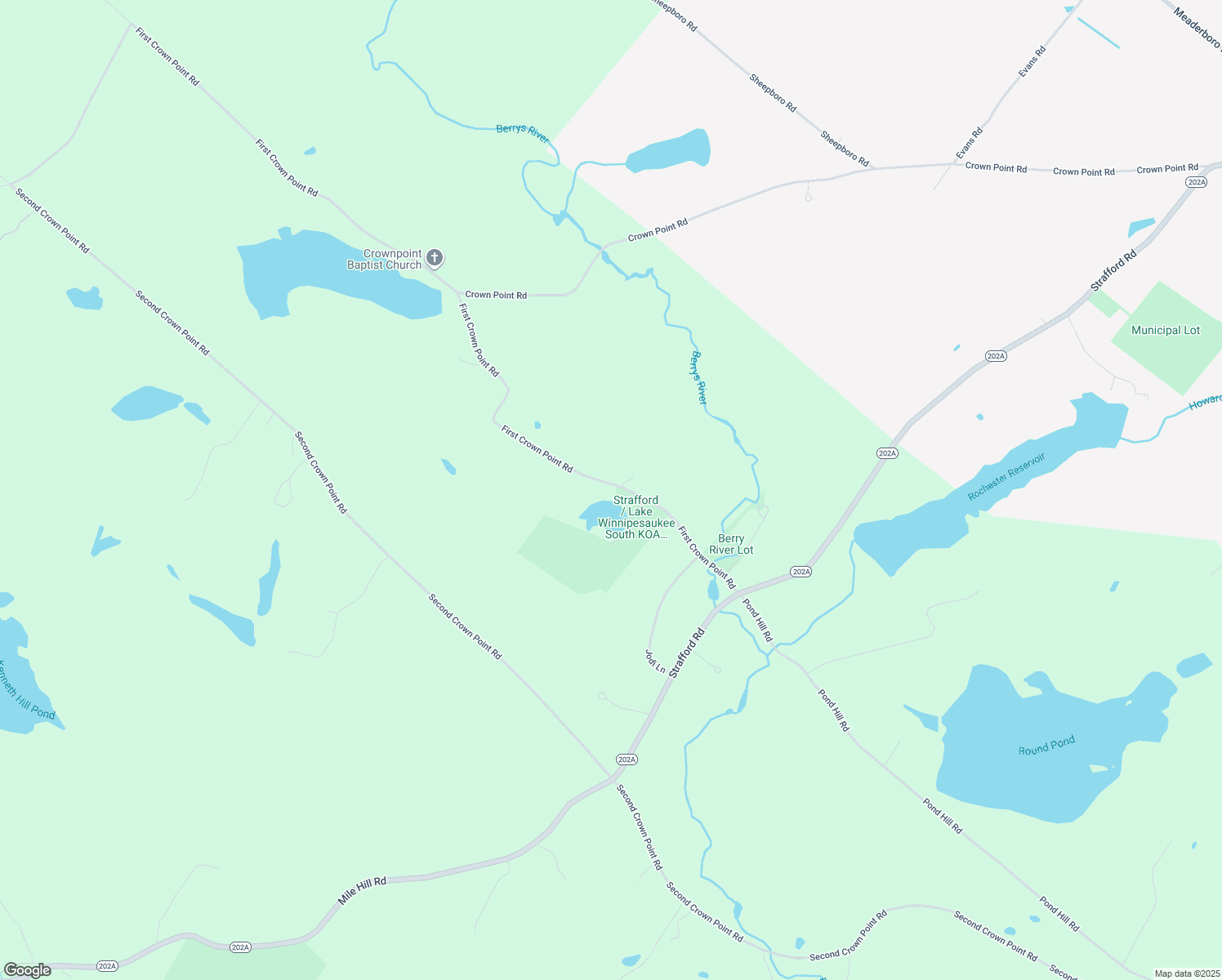 map of restaurants, bars, coffee shops, grocery stores, and more near 100 First Crown Point Road in Strafford