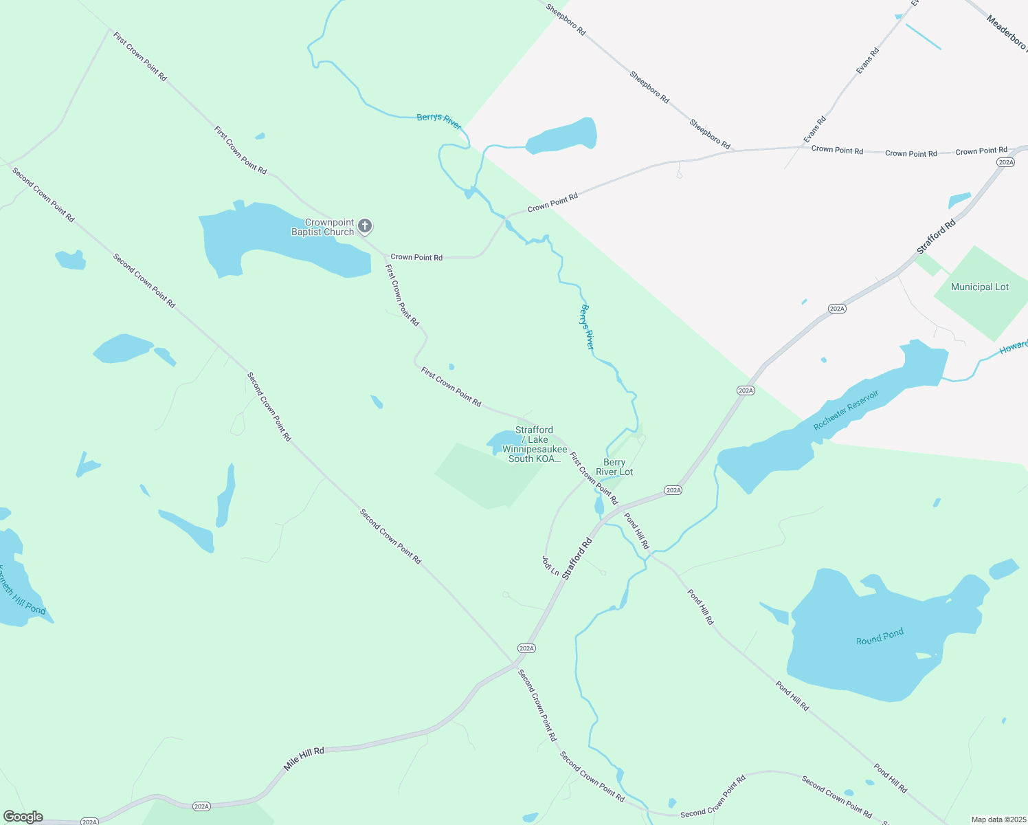 map of restaurants, bars, coffee shops, grocery stores, and more near 100 First Crown Point Road in Strafford