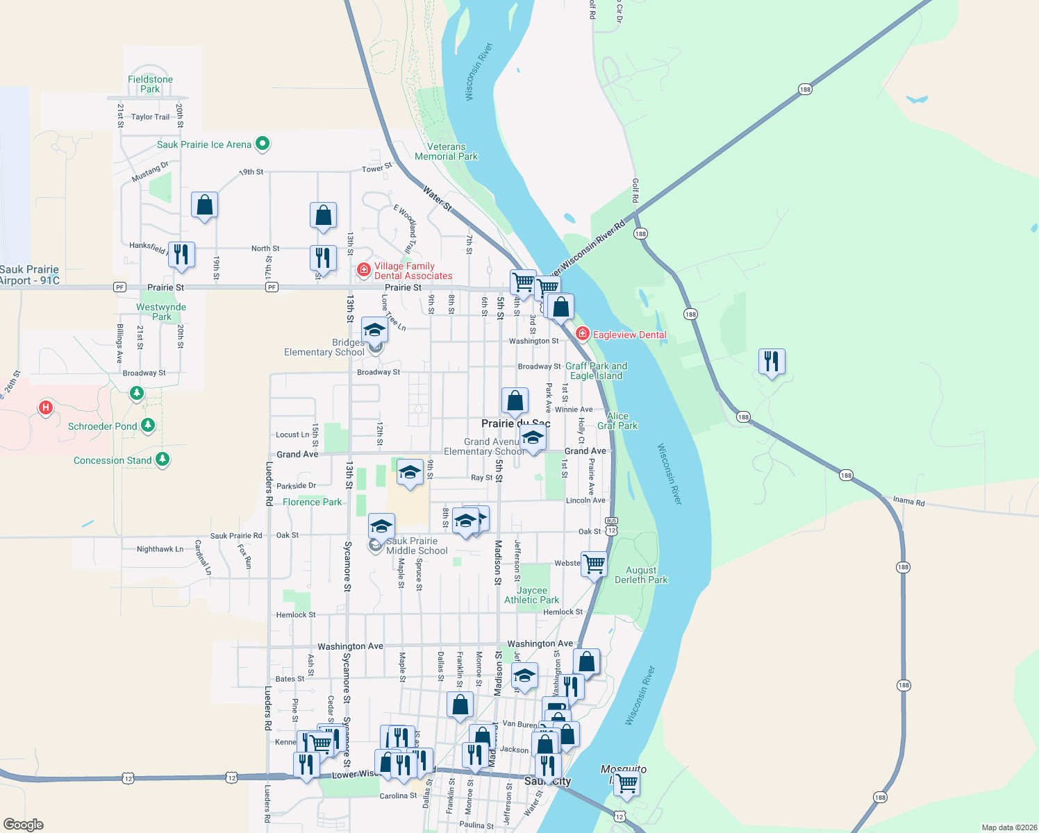 296 4th Street, Prairie du Sac WI Walk Score