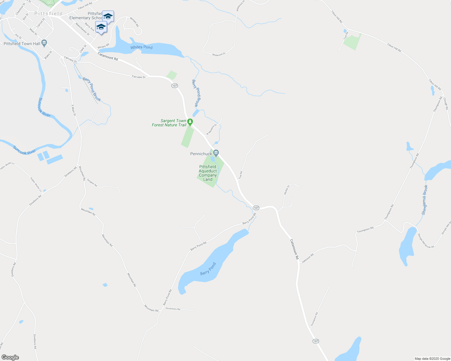 map of restaurants, bars, coffee shops, grocery stores, and more near 401 Catamount Road in Pittsfield