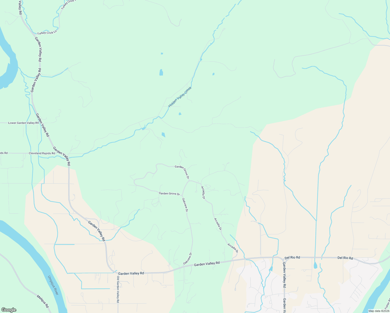 map of restaurants, bars, coffee shops, grocery stores, and more near 190 Estacata Court in Roseburg