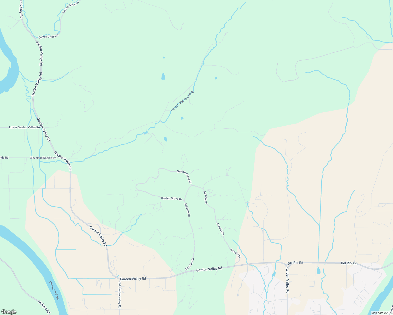 map of restaurants, bars, coffee shops, grocery stores, and more near 190 Estacata Court in Roseburg