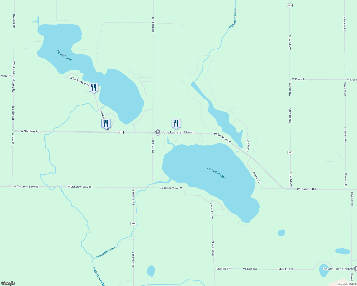 map of restaurants, bars, coffee shops, grocery stores, and more near 229 Ivason Drive in Stanton