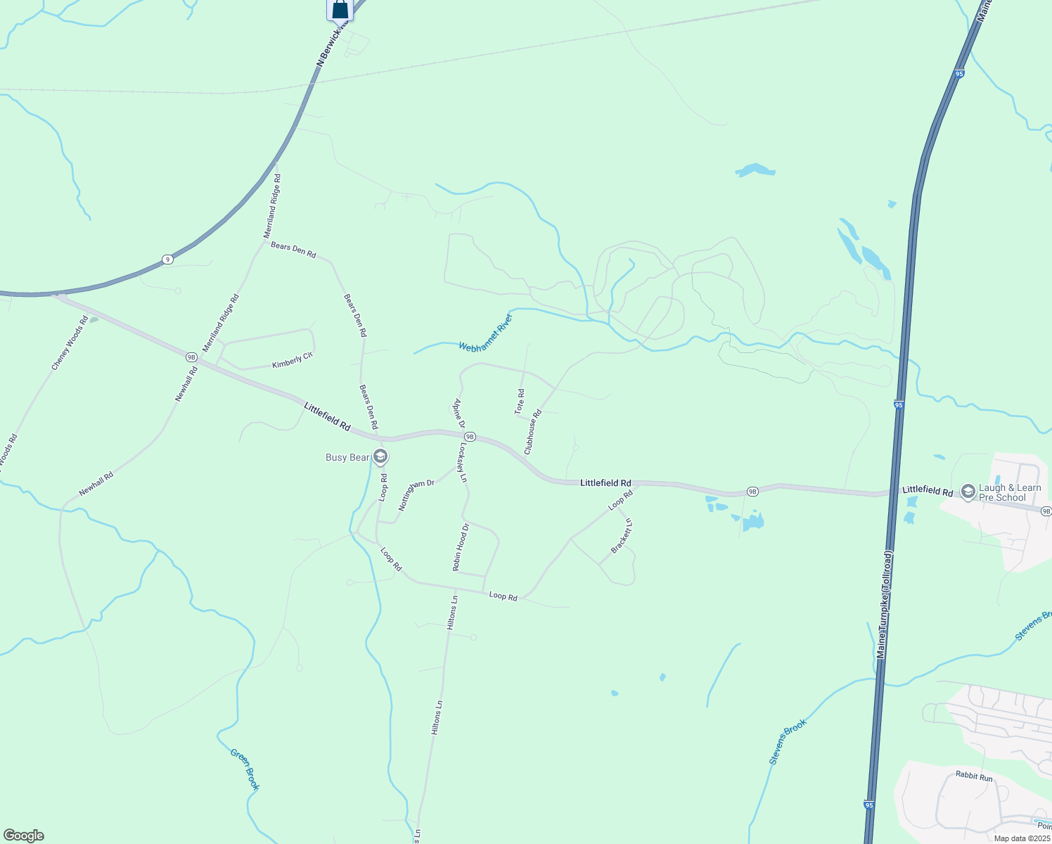 map of restaurants, bars, coffee shops, grocery stores, and more near 46 Tote Road in Wells