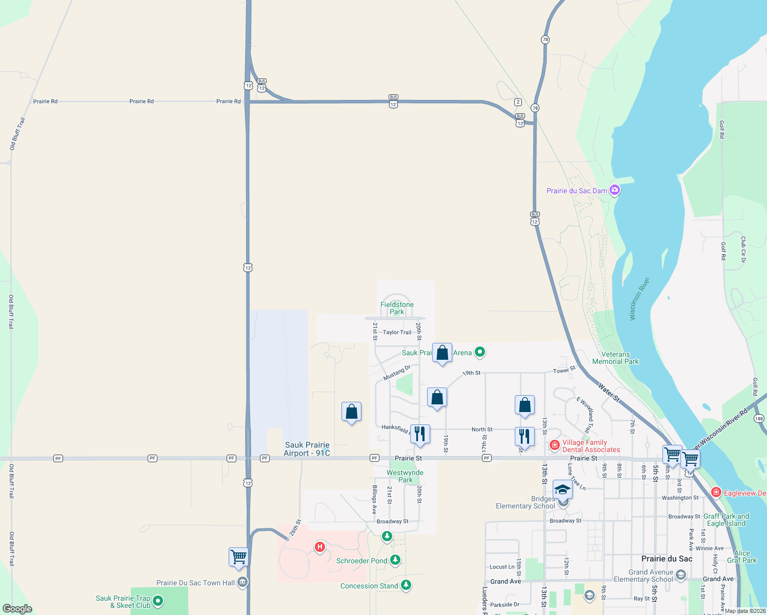 1259 Jacob Drive, Prairie du Sac WI Walk Score