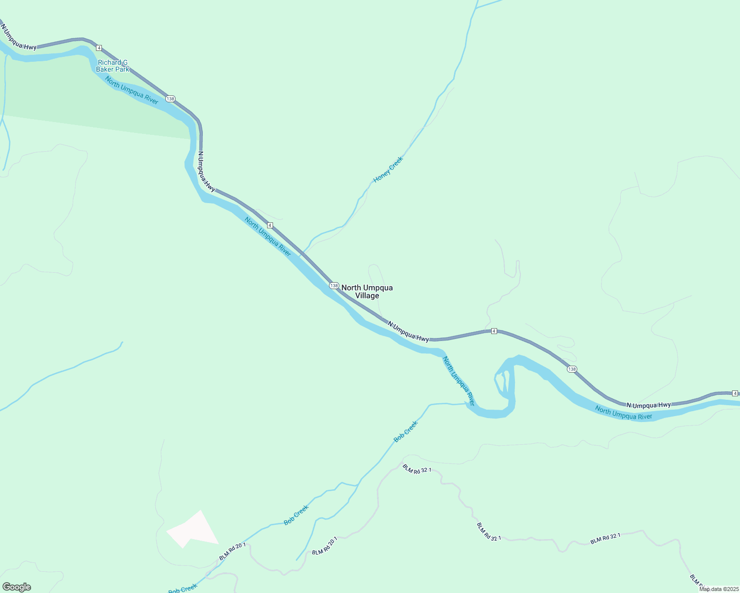 map of restaurants, bars, coffee shops, grocery stores, and more near 28910 North Umpqua Highway in Douglas County