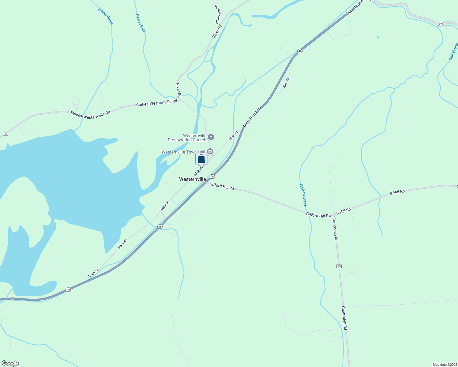 map of restaurants, bars, coffee shops, grocery stores, and more near 7673 Gifford Hill Road in Westernville