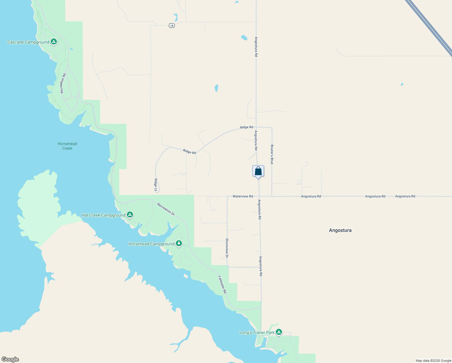 map of restaurants, bars, coffee shops, grocery stores, and more near 13376 Waterview Road in Hot Springs