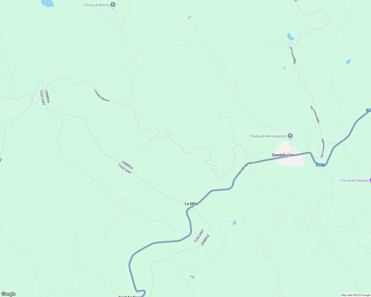 map of restaurants, bars, coffee shops, grocery stores, and more near 313 Località Rasina in Provincia di Perugia