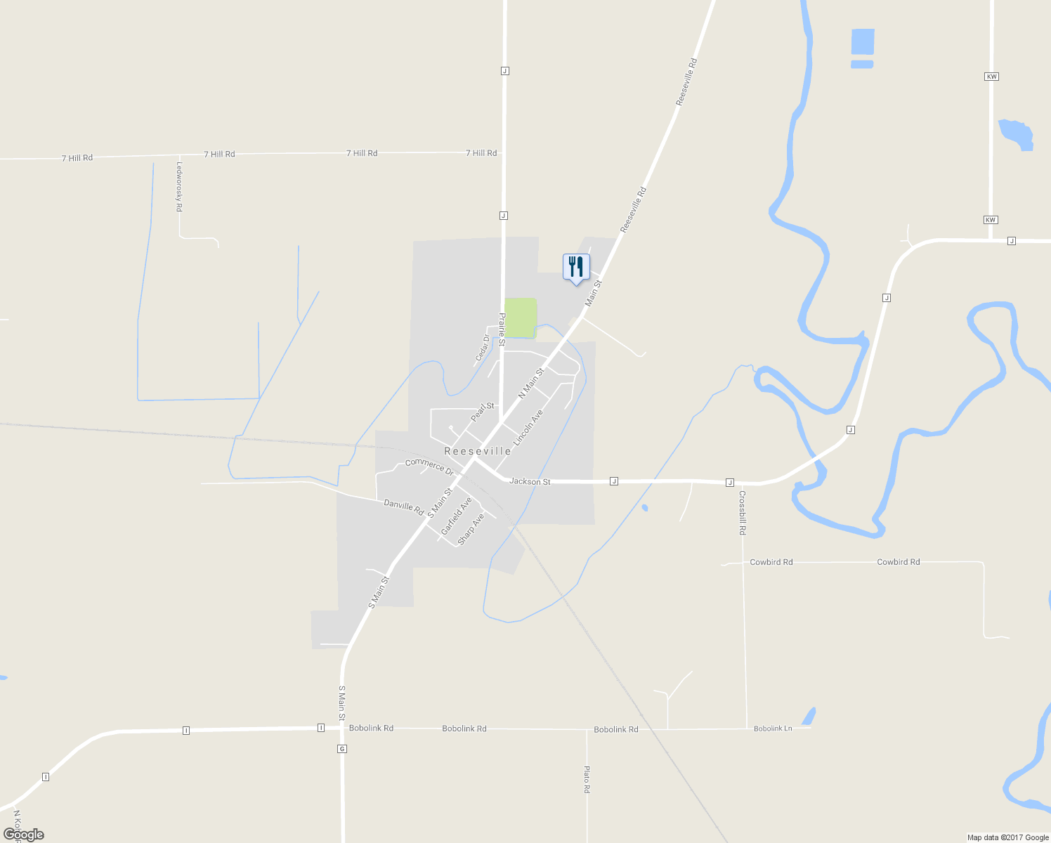 map of restaurants, bars, coffee shops, grocery stores, and more near 304 Lincoln Avenue in Reeseville