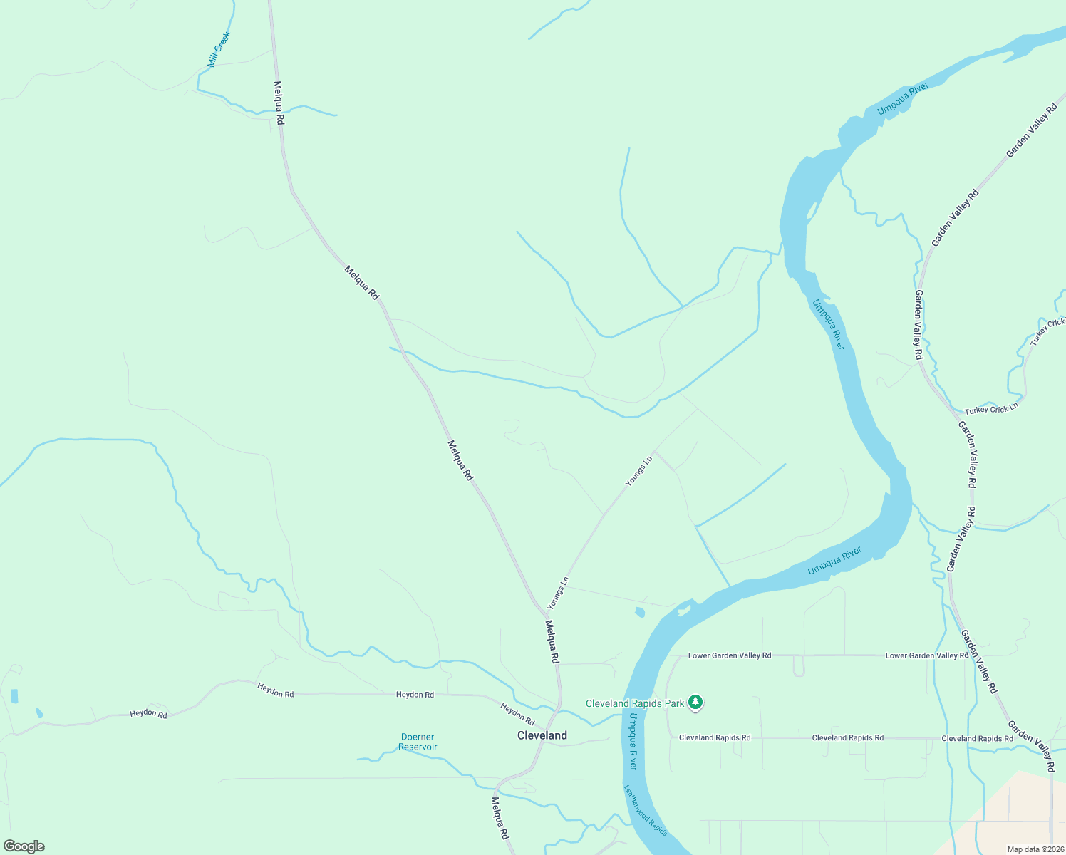 map of restaurants, bars, coffee shops, grocery stores, and more near 557 White Oak Lane in Roseburg