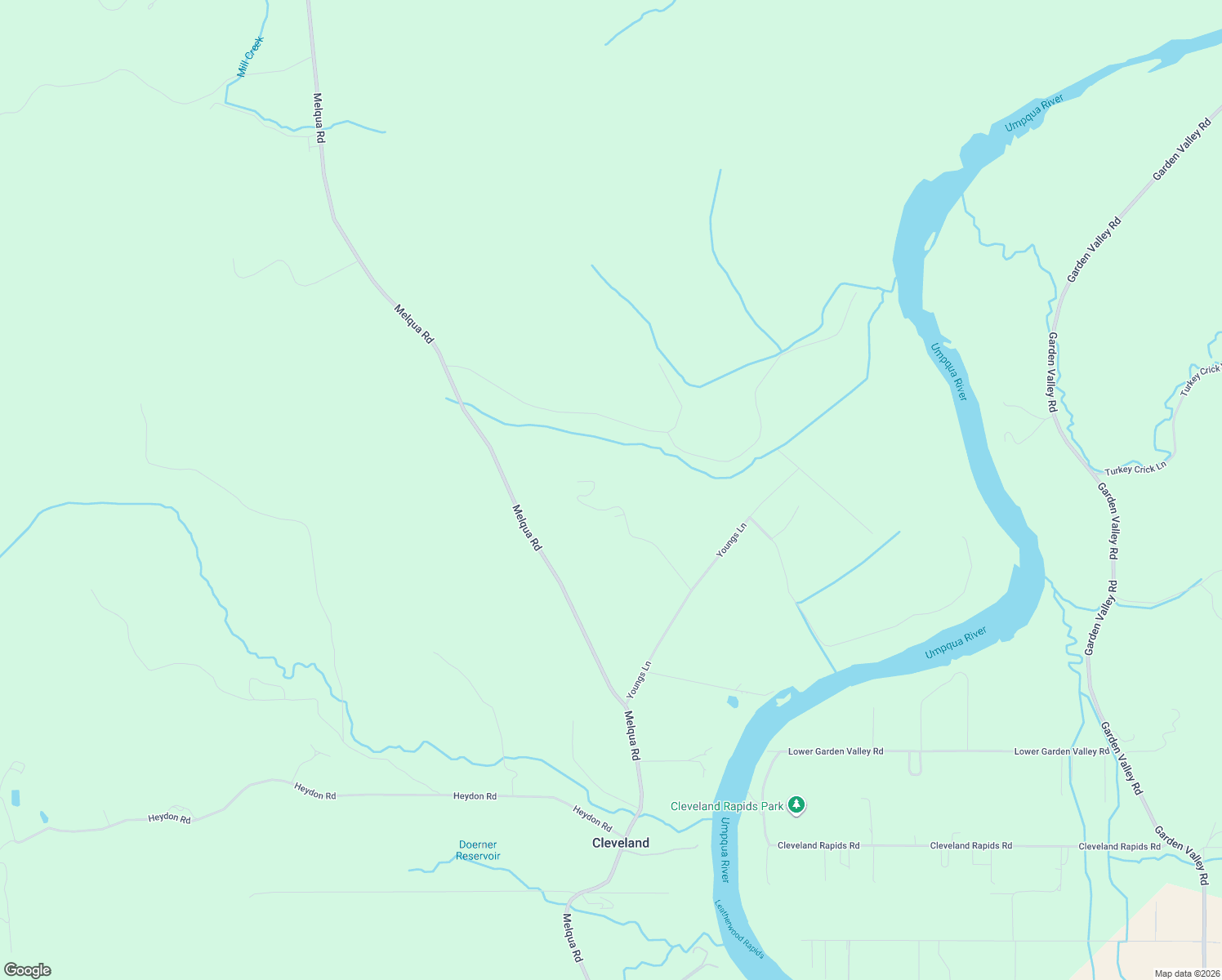 map of restaurants, bars, coffee shops, grocery stores, and more near 557 White Oak Lane in Roseburg