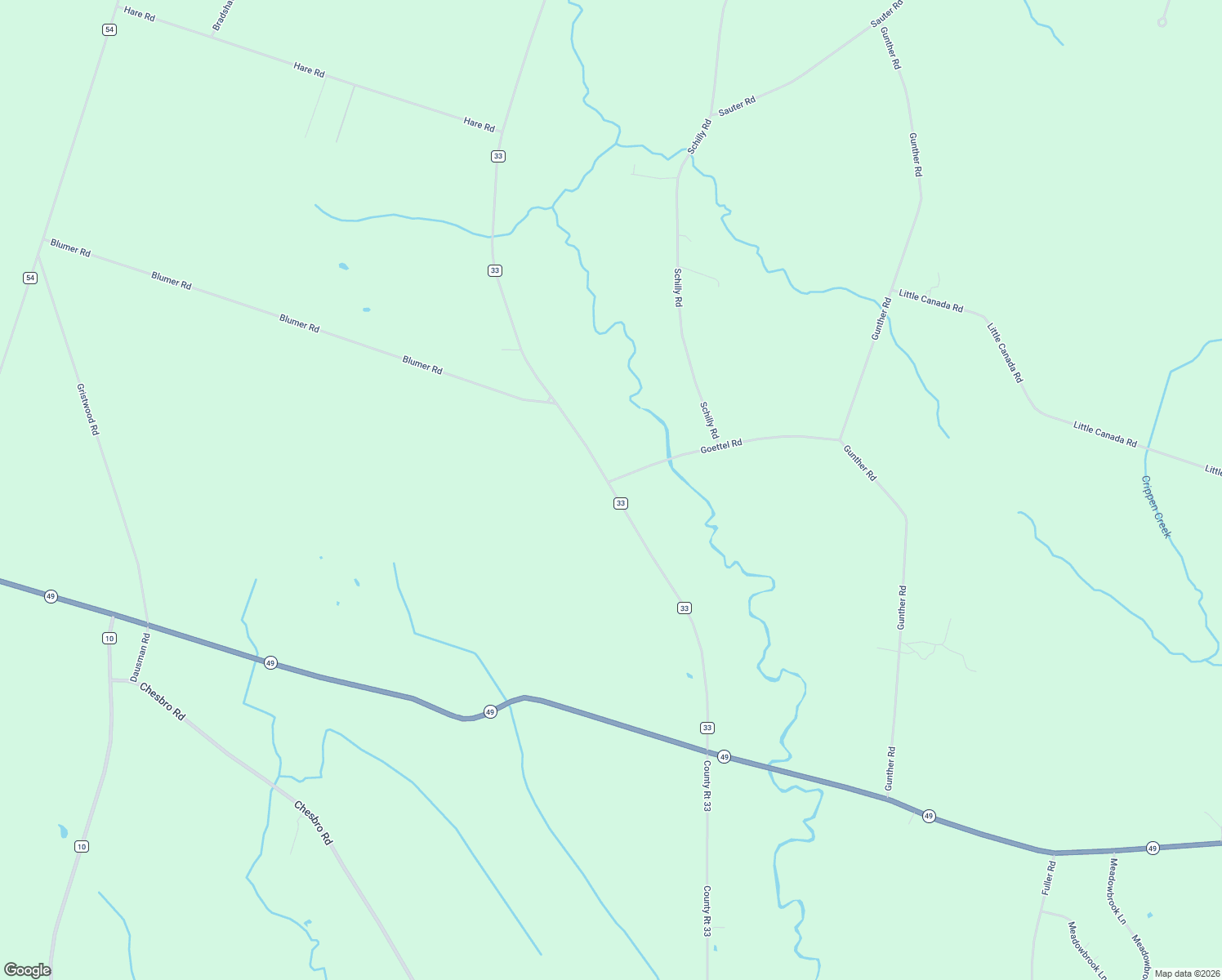 map of restaurants, bars, coffee shops, grocery stores, and more near 595 County Route 33 in Pennellville