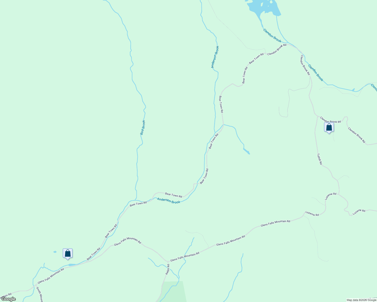 map of restaurants, bars, coffee shops, grocery stores, and more near 287 Bear Town Road in Lake Luzerne