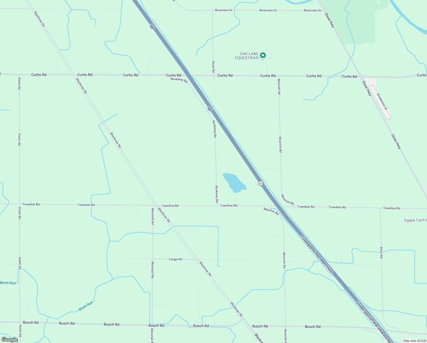 map of restaurants, bars, coffee shops, grocery stores, and more near 7740 Rookway Road in Bridgeport Charter Township