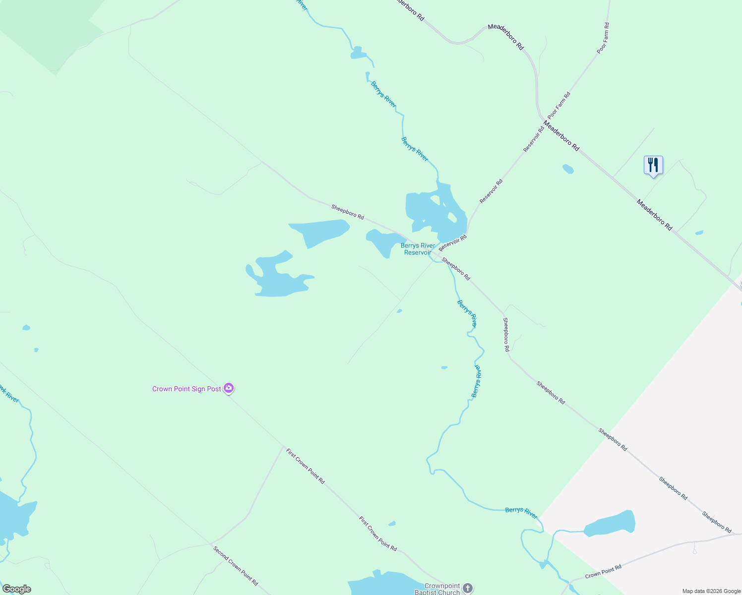 map of restaurants, bars, coffee shops, grocery stores, and more near 231 Reservoir Road in Farmington