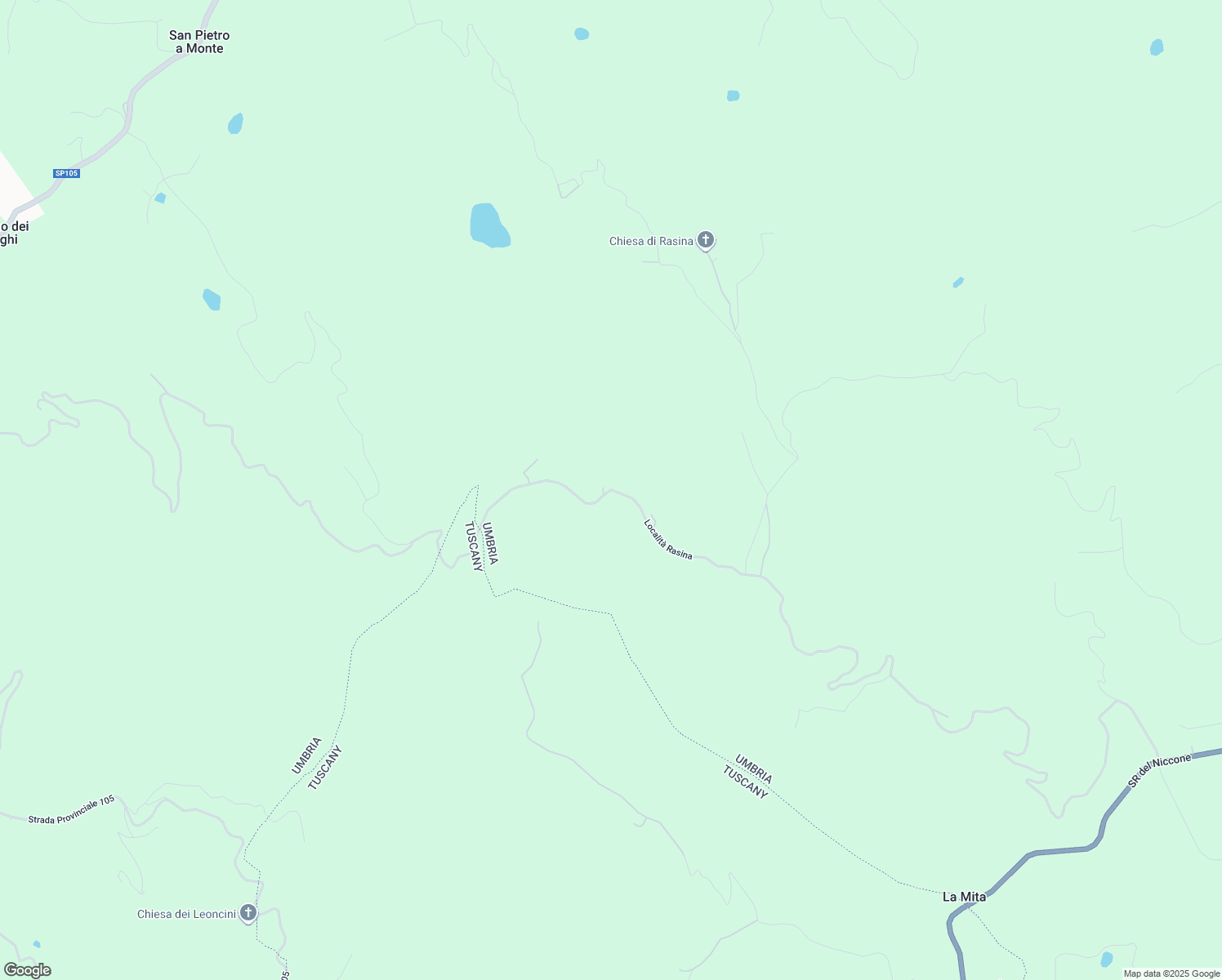 map of restaurants, bars, coffee shops, grocery stores, and more near 313 Località Rasina in Provincia di Perugia