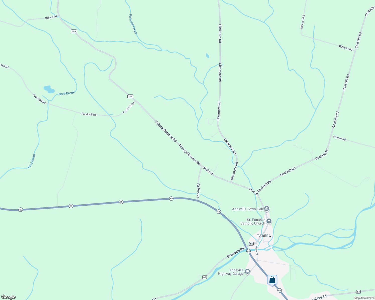 map of restaurants, bars, coffee shops, grocery stores, and more near 9354 Taberg-Florence Rd in Oneida