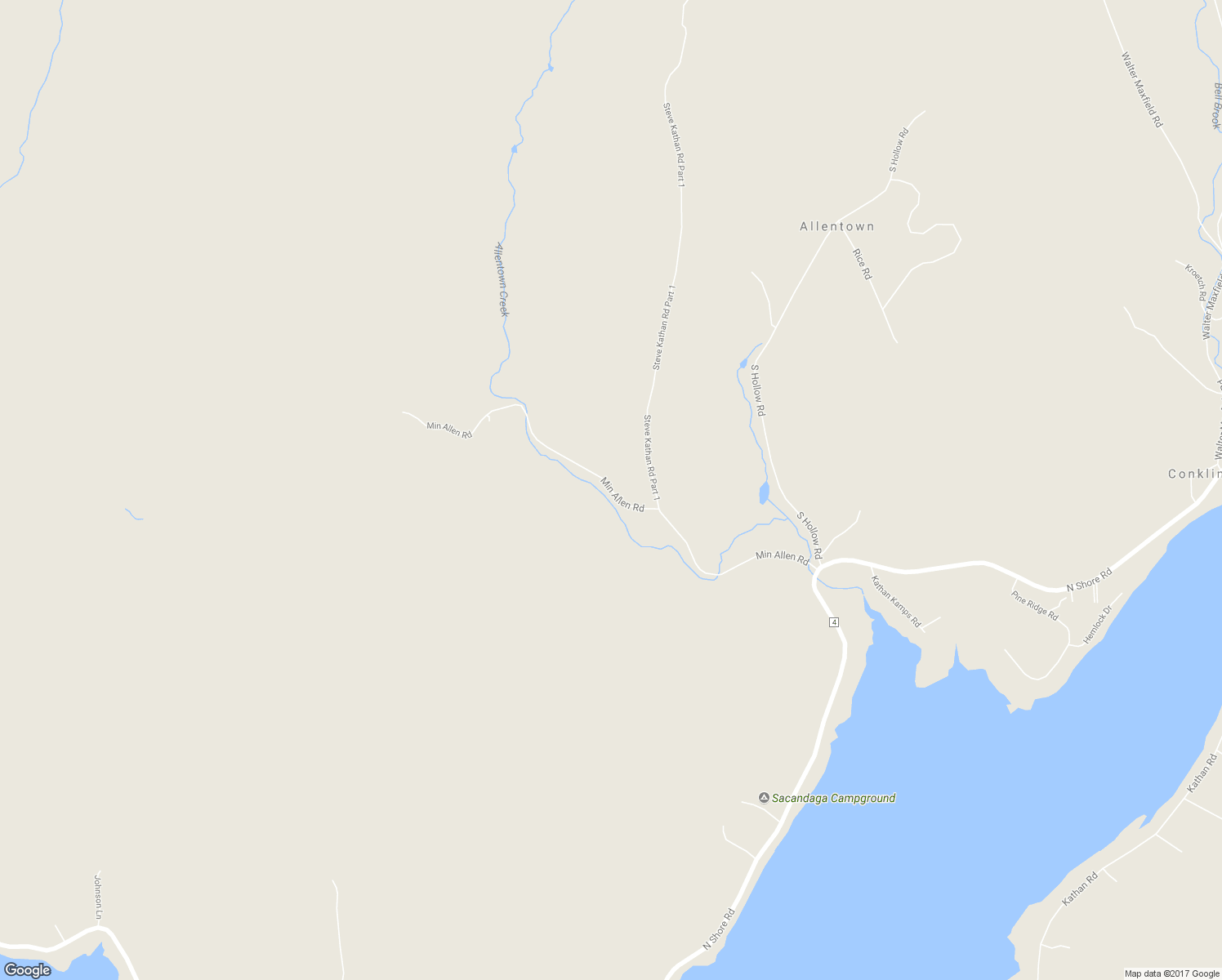 map of restaurants, bars, coffee shops, grocery stores, and more near Min Allen Road in Hadley