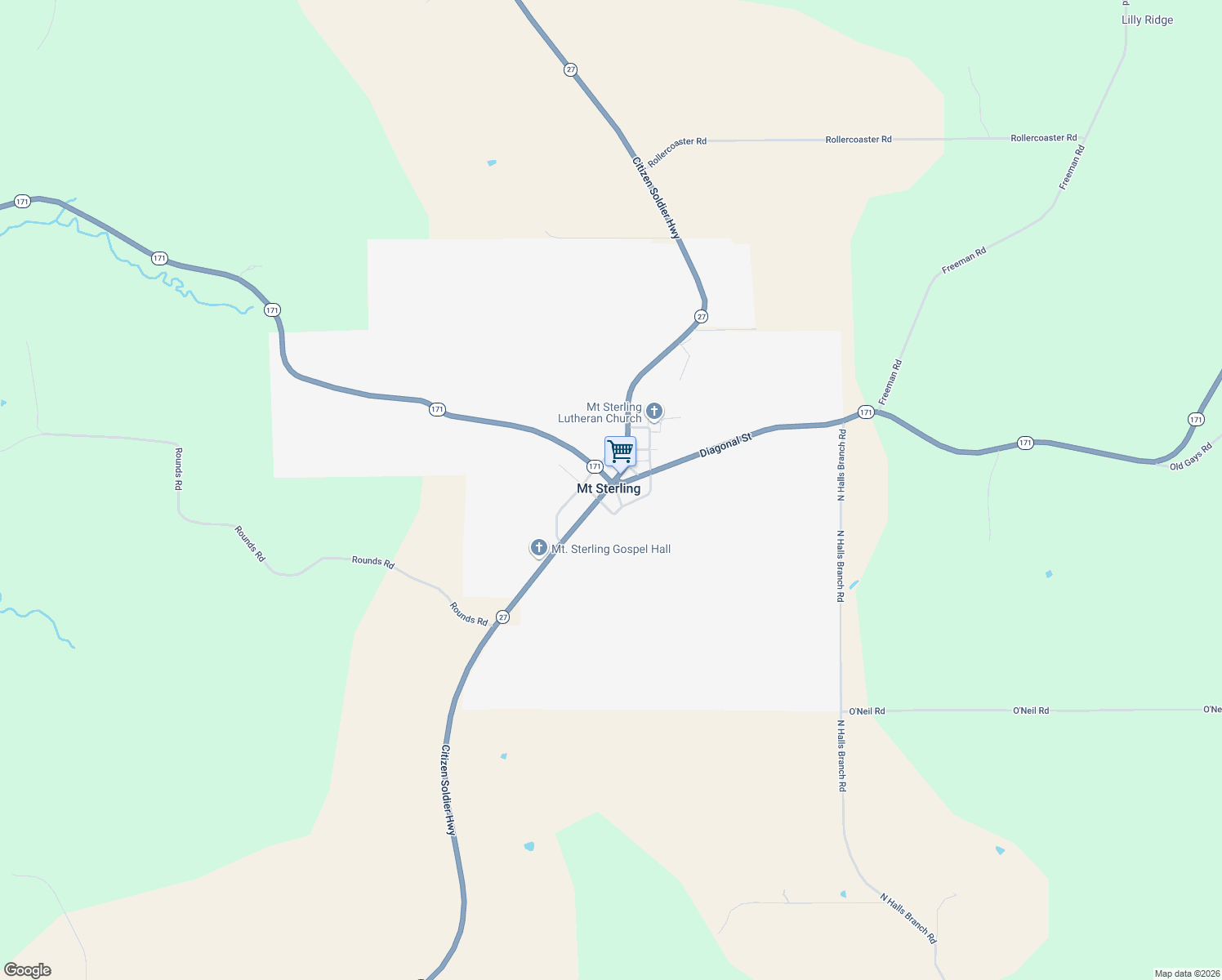 map of restaurants, bars, coffee shops, grocery stores, and more near in Mount Sterling