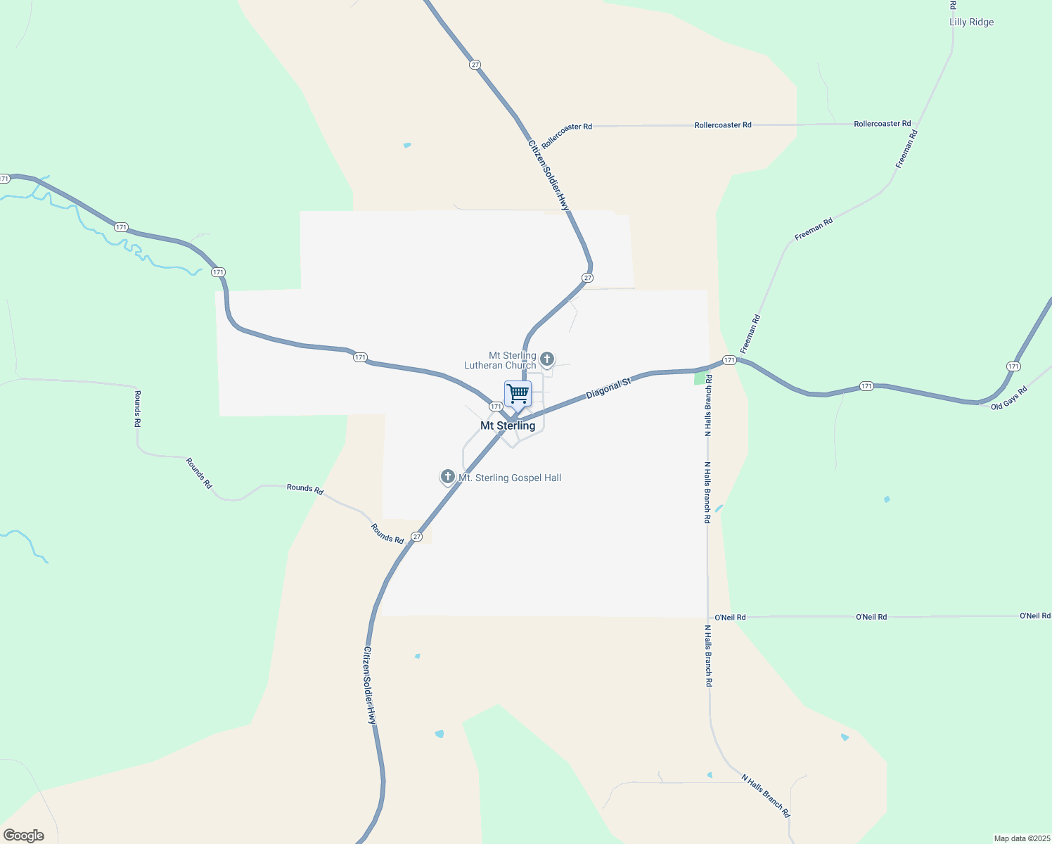 map of restaurants, bars, coffee shops, grocery stores, and more near in Mount Sterling
