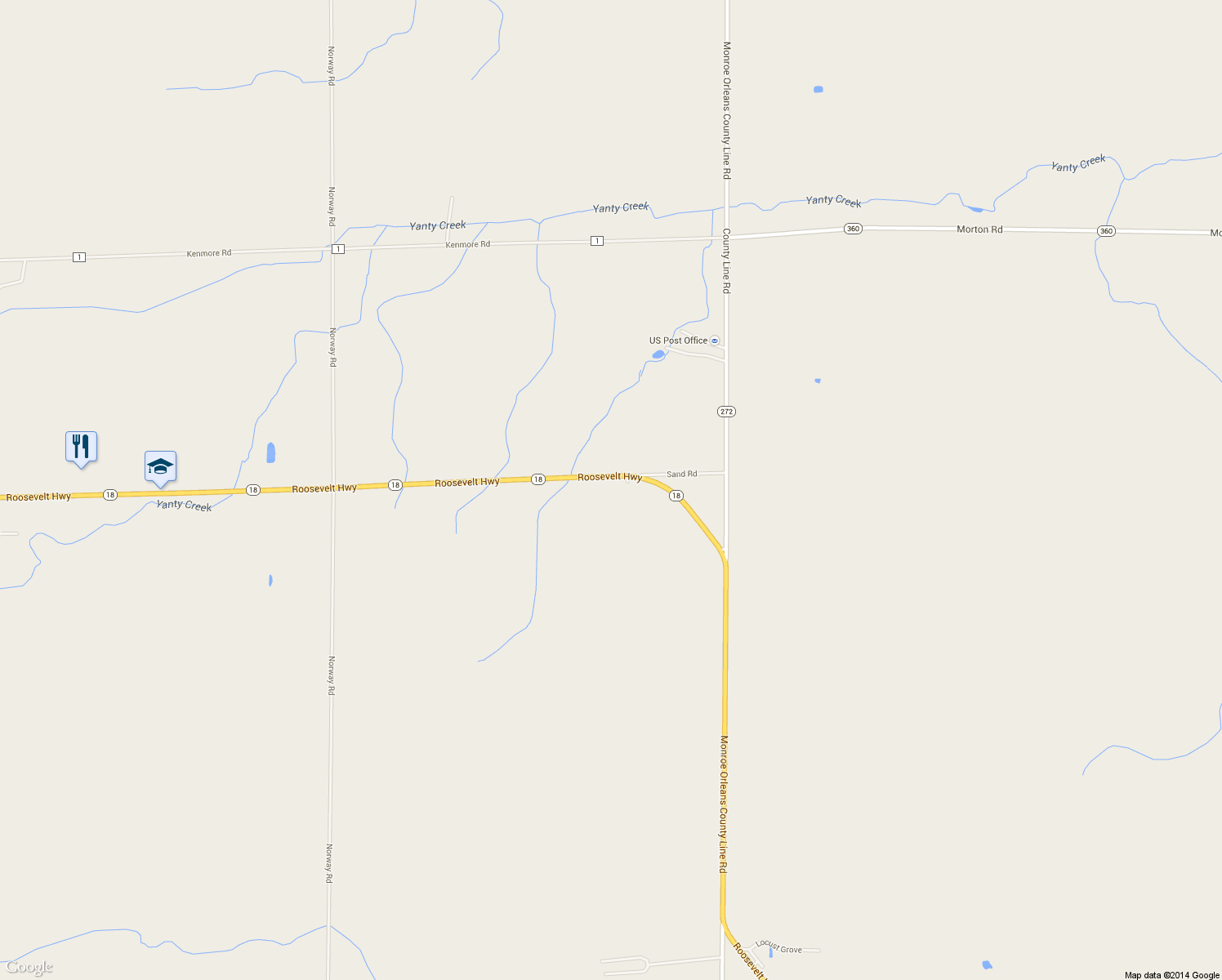 map of restaurants, bars, coffee shops, grocery stores, and more near 17236 Roosevelt Highway in Kendall