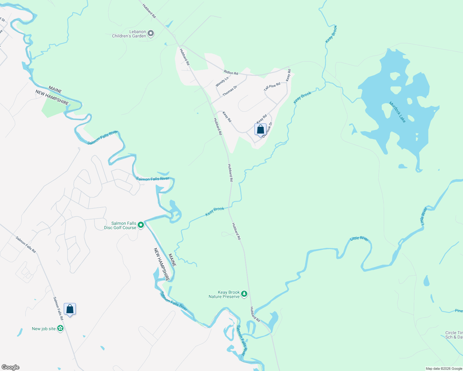 map of restaurants, bars, coffee shops, grocery stores, and more near 442 Hubbard Road in Berwick