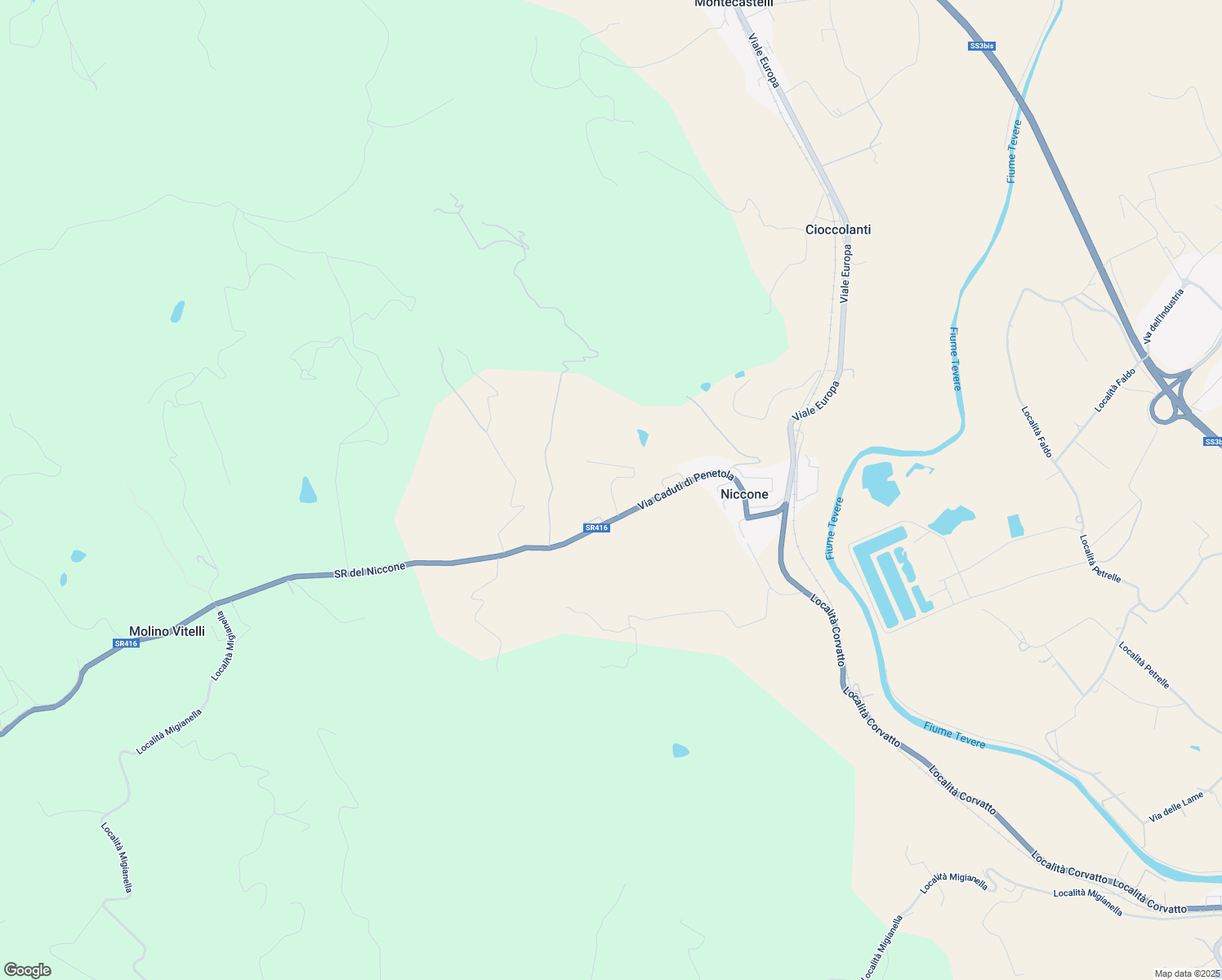 map of restaurants, bars, coffee shops, grocery stores, and more near 201 Frazione Niccone in Provincia di Perugia