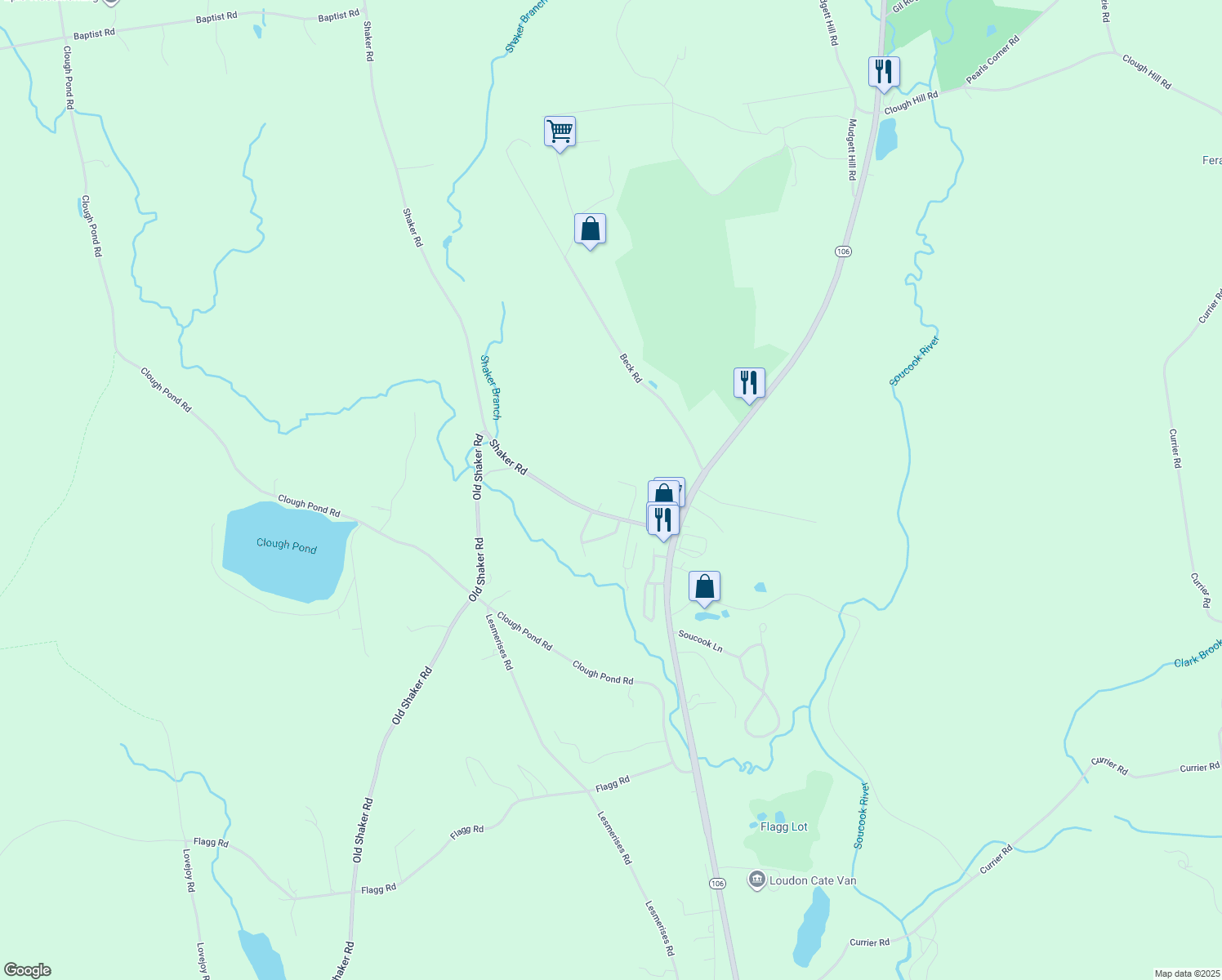 map of restaurants, bars, coffee shops, grocery stores, and more near 31 Crab Apple Way in Loudon
