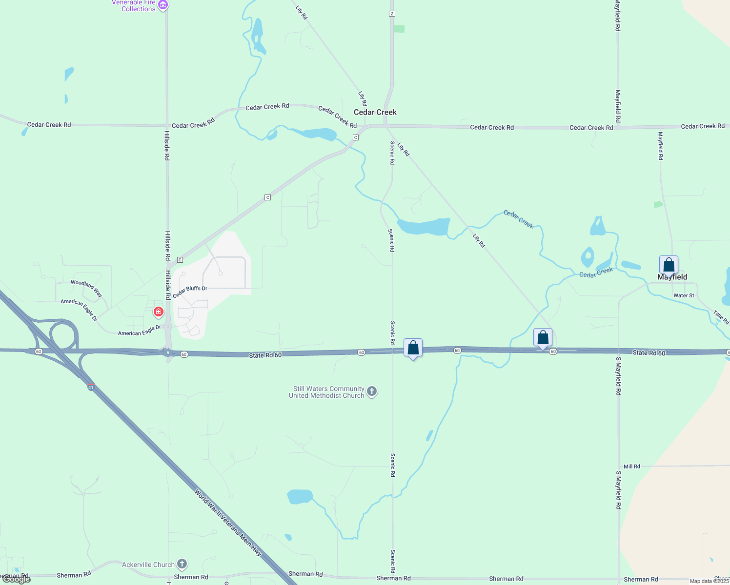 map of restaurants, bars, coffee shops, grocery stores, and more near 3815 Scenic Road in Jackson