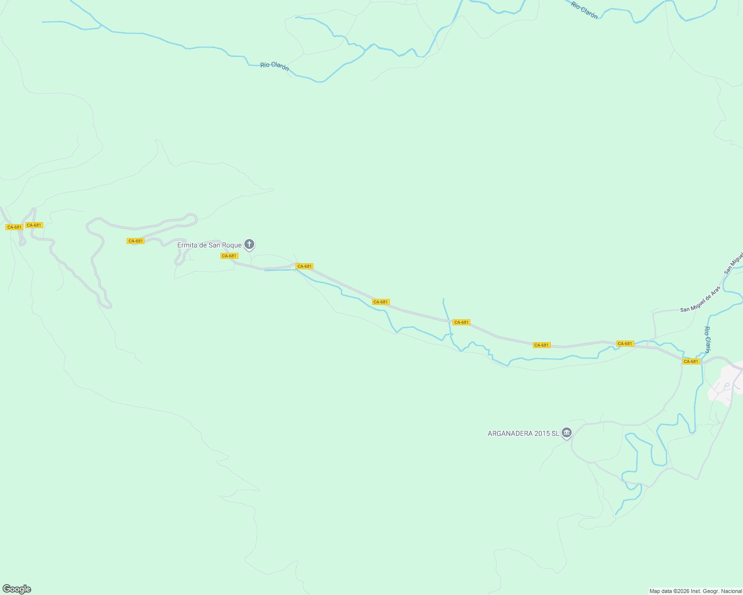 map of restaurants, bars, coffee shops, grocery stores, and more near CA-681 in Cantabria