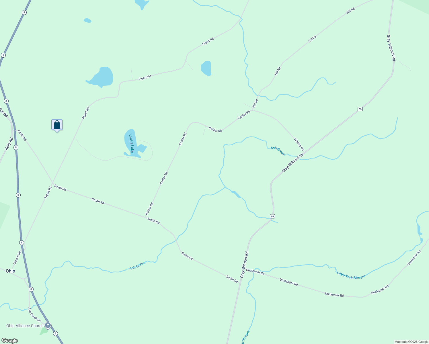 map of restaurants, bars, coffee shops, grocery stores, and more near 340 Kohler Road in Cold Brook