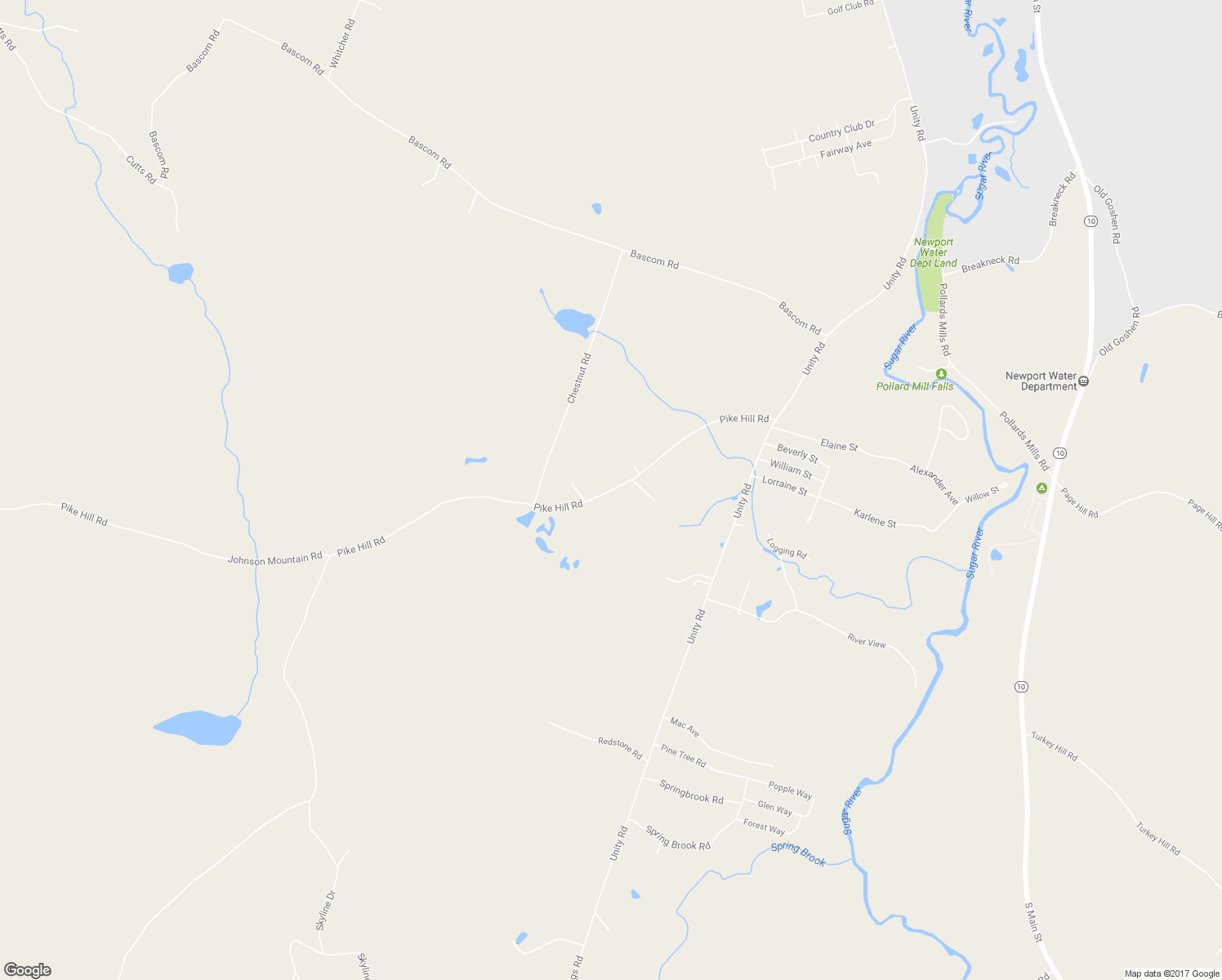 map of restaurants, bars, coffee shops, grocery stores, and more near 87 Pike Hill Road in Newport