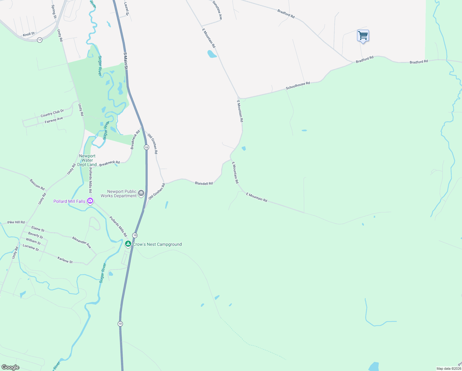 map of restaurants, bars, coffee shops, grocery stores, and more near 307 East Mountain Road in Newport