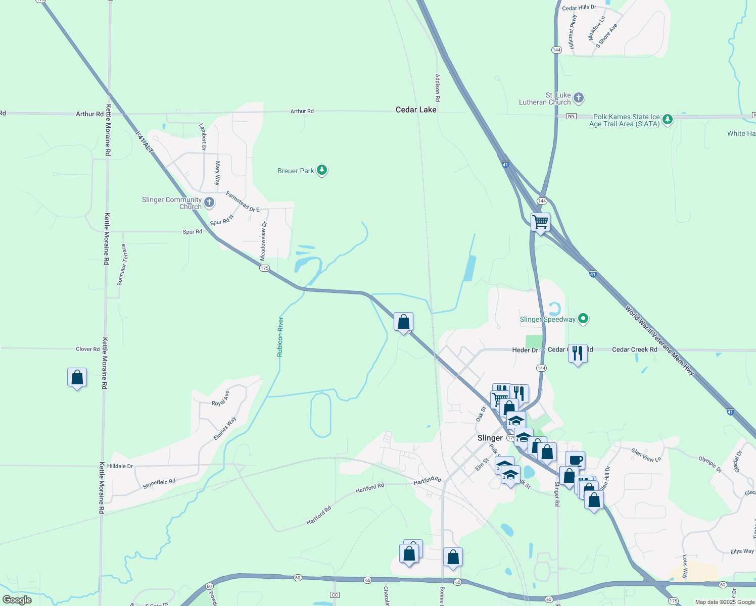 4156 Wisconsin 175, Slinger WI Walk Score