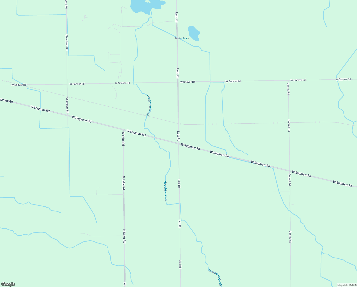 map of restaurants, bars, coffee shops, grocery stores, and more near 5744 Leix Road in Mayville