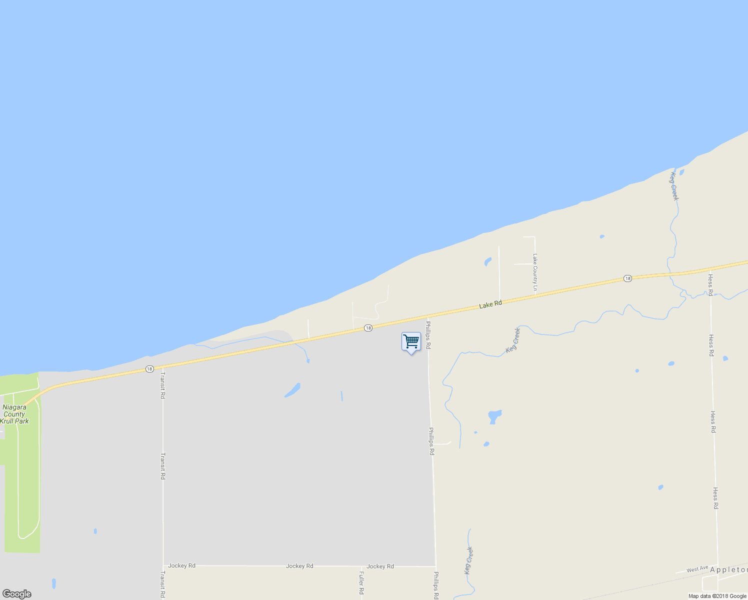 map of restaurants, bars, coffee shops, grocery stores, and more near 6443 Lake Road in Appleton