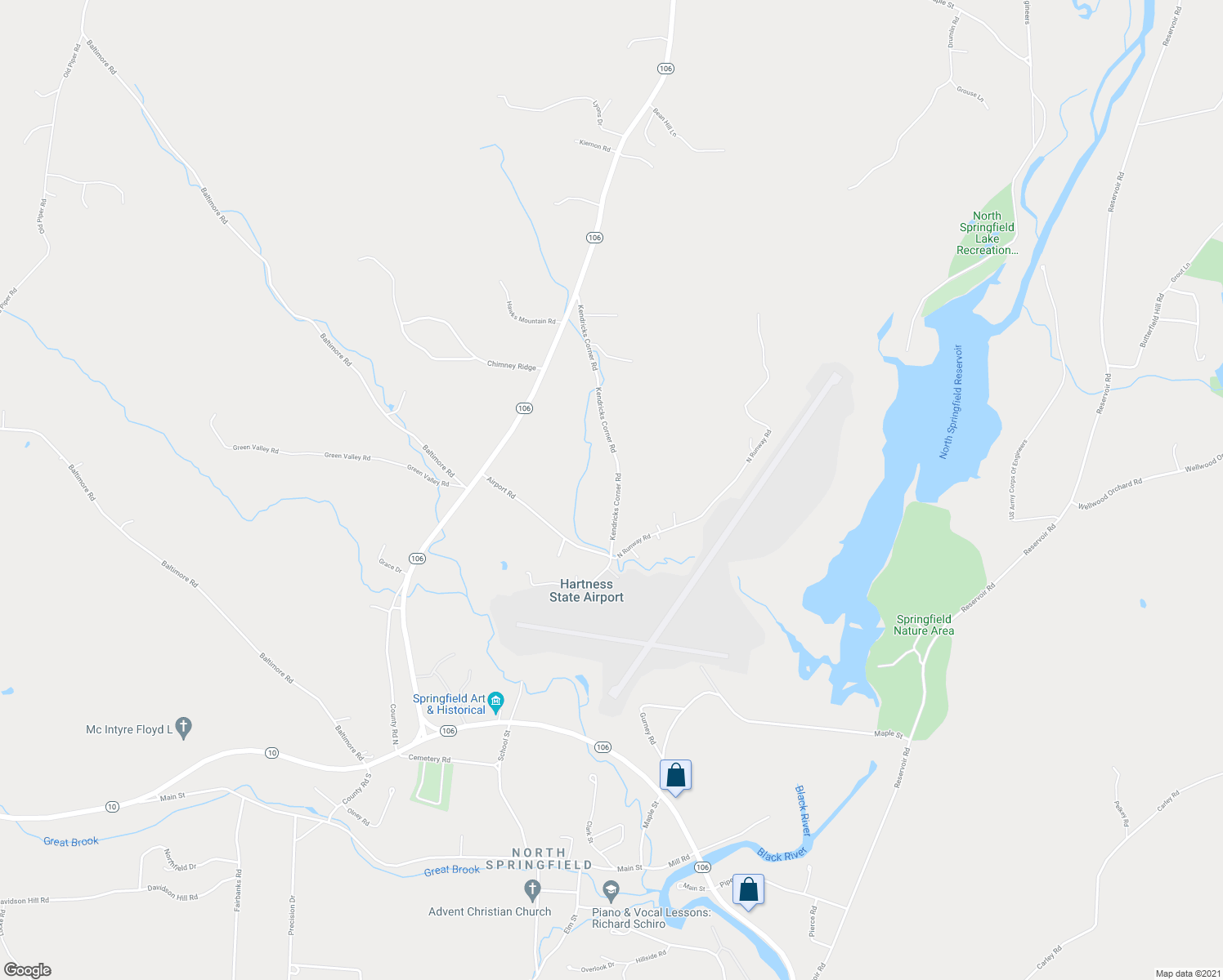 map of restaurants, bars, coffee shops, grocery stores, and more near 531 Kendricks Corner Rd in Weathersfield