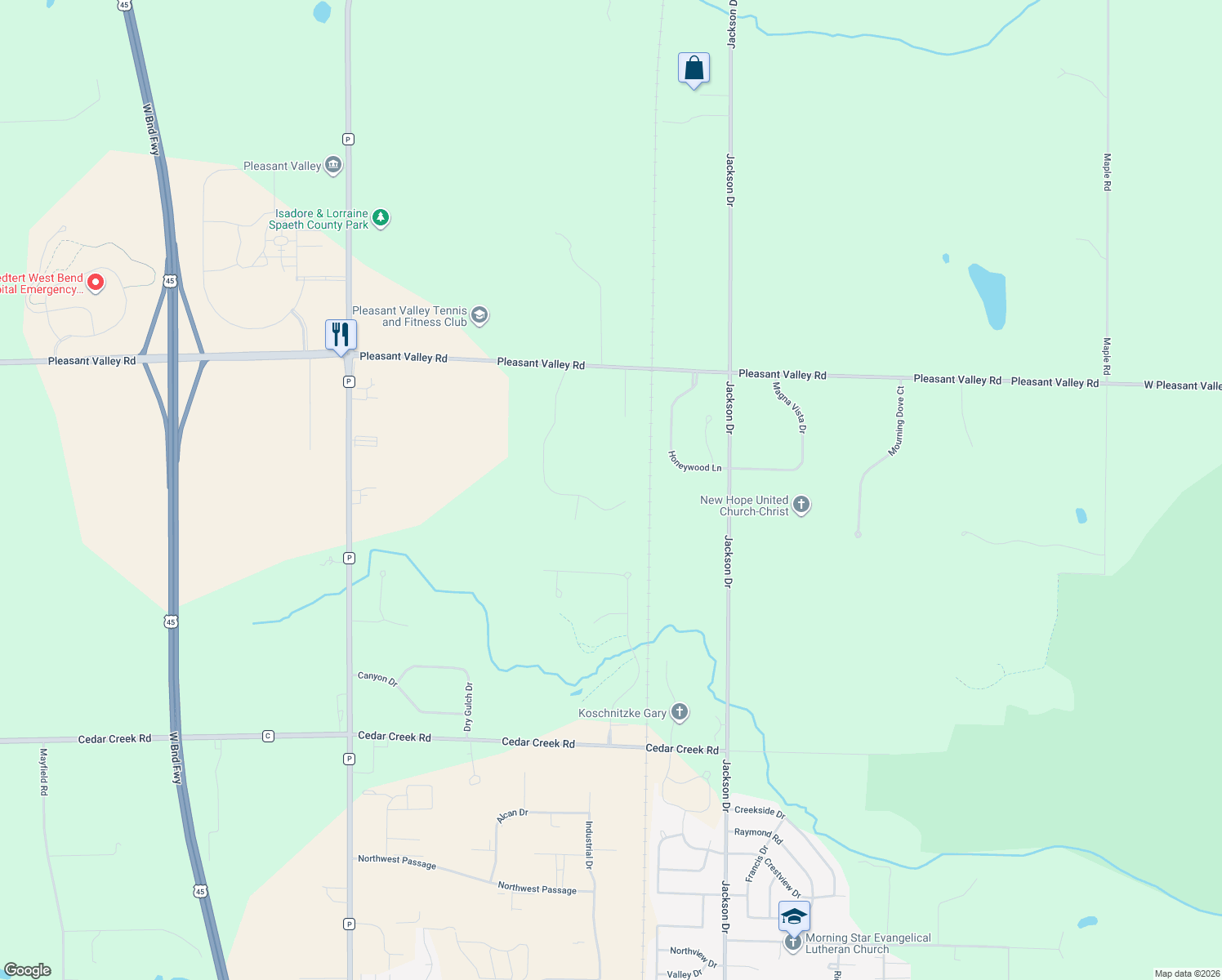 map of restaurants, bars, coffee shops, grocery stores, and more near 4292 Pleasant Hollow Road in Jackson