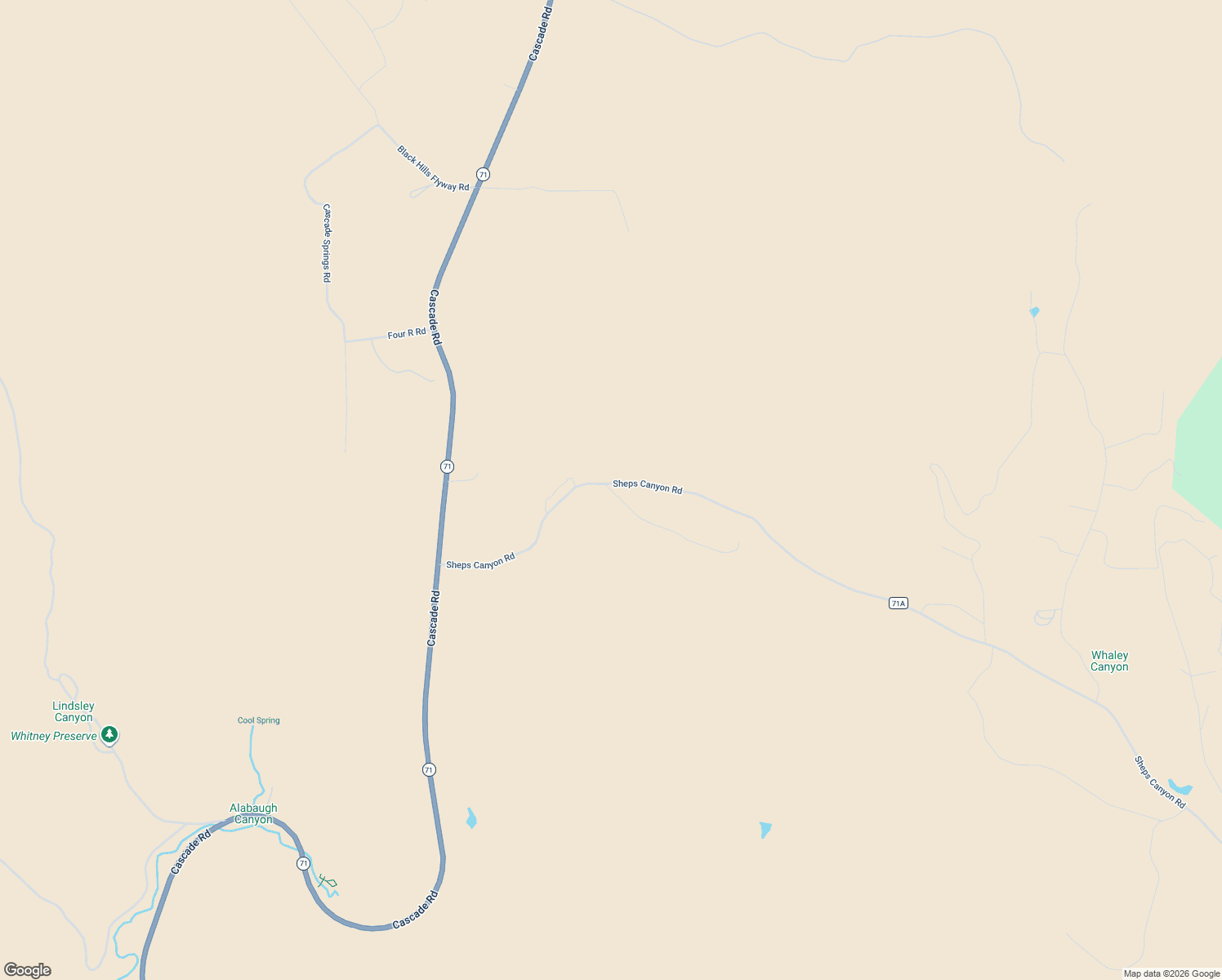 map of restaurants, bars, coffee shops, grocery stores, and more near 12588 Sheps Canyon Road in Hot Springs