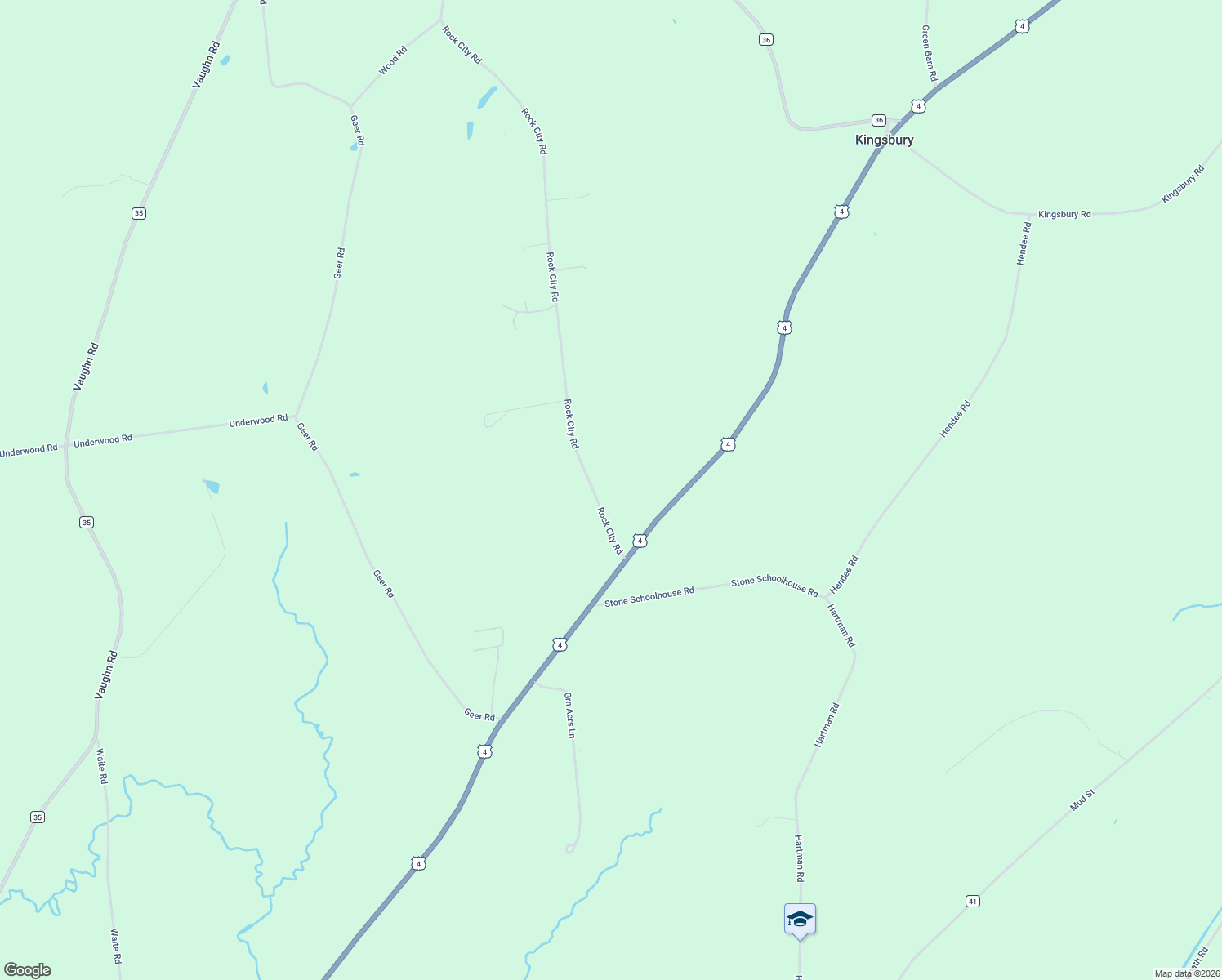 map of restaurants, bars, coffee shops, grocery stores, and more near 42 Rock City Rd in Hudson Falls