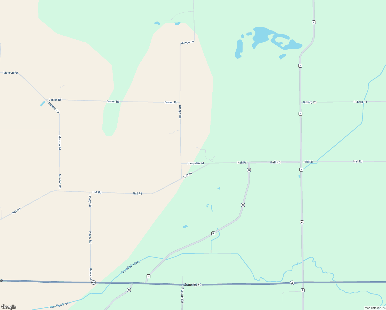 map of restaurants, bars, coffee shops, grocery stores, and more near W3256 Hampden Rd in Columbus